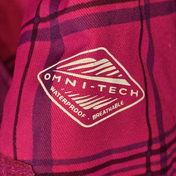 Columbia Omni-Tech Interchange Jacket Pink Plaid Waterproof Breathable Ski Snow - Picture 5 of 16
